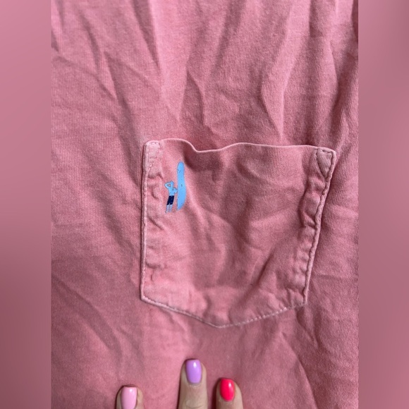 Johnnie-O Boys Tidal Wave Short Sleeve Graphic Pocket Tee Malibu Red 10 - Picture 3 of 5